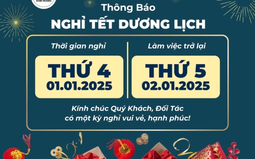  Gốm Hoàng Thông Báo Lịch Nghỉ Tết Dương Lịch 2025